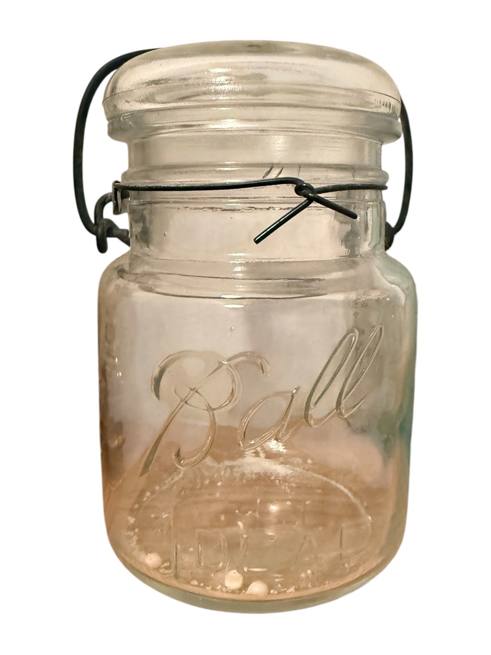 Ball Glass Mason Jar with Wire Bail Lid - Clear